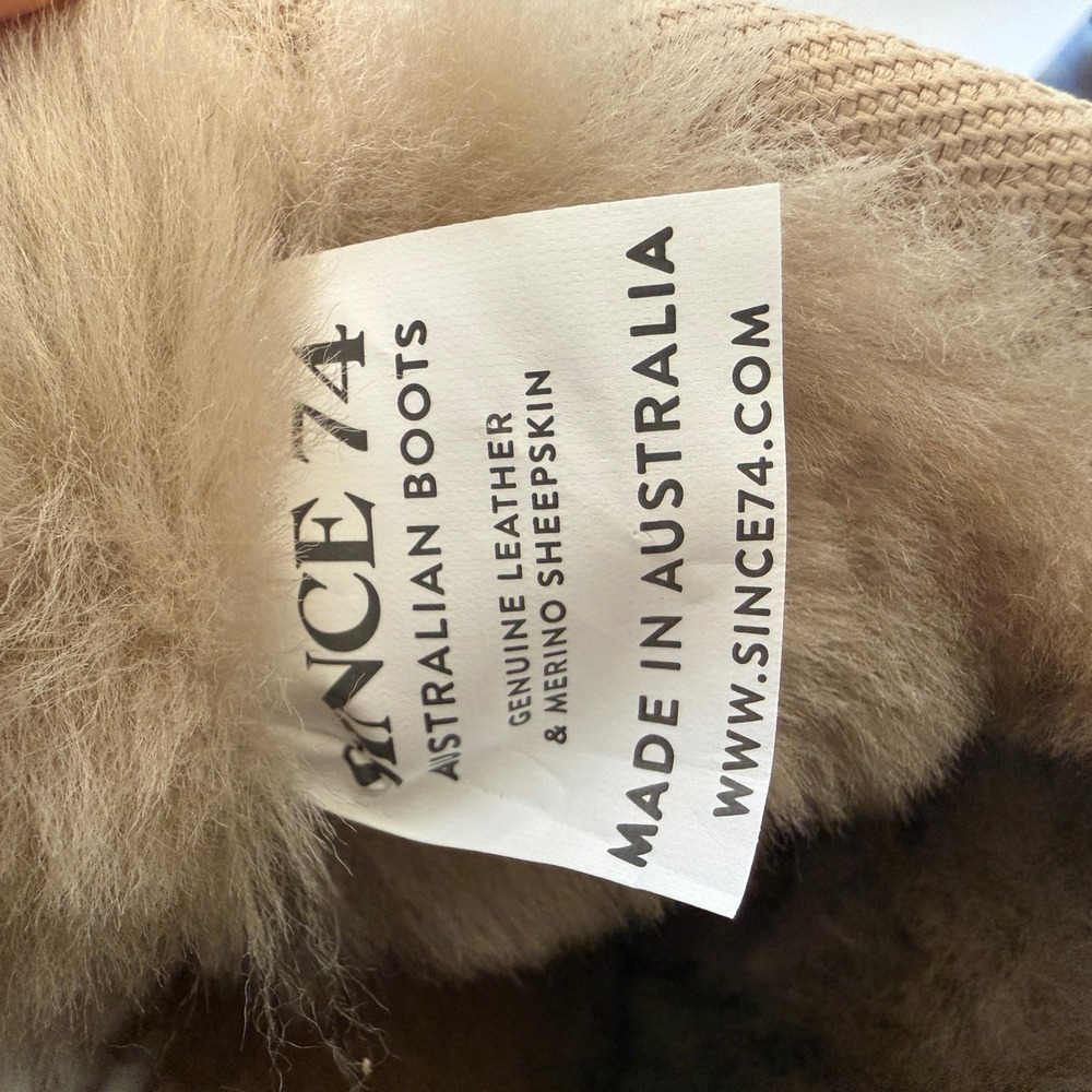 Since 74 Australian Ultra Mini Platform Boots Sheepskin Womens Size 9 Shearling - Picture 3 of 11